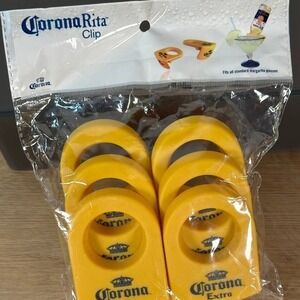 6 CORONA EXTRA Beer Yellow Margarita‎ Coronita Coronarita Bottle Glass Clips NEW